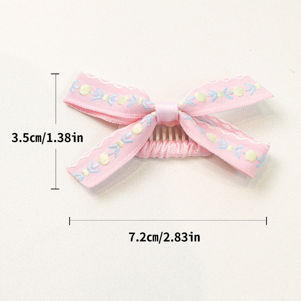 Soft Non-Slip Pet Bow Hair Barrettes, Cute Decorative Hair Clips for Long Hair Small Dogs Maltese Shih Tzu